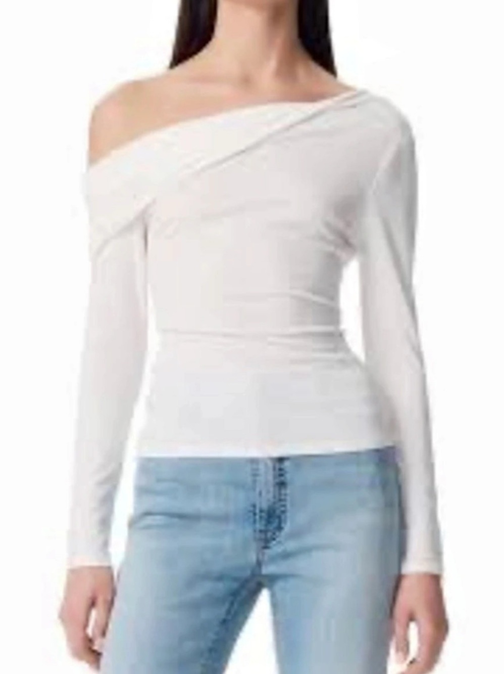Robert Rodriguez Off-Shoulder Long Sleeve Top White Size Small NWT